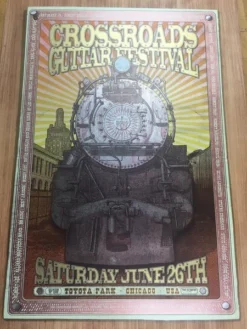 Eric Clapton Crossroads Guitar Festival - 2010 Ron Donovan Poster Oakland, CA Hangar 18