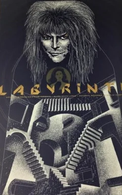 Gig Posters Labyrinth - 2008 Todd Slater Poster Austin, TX Alamo South Lamar