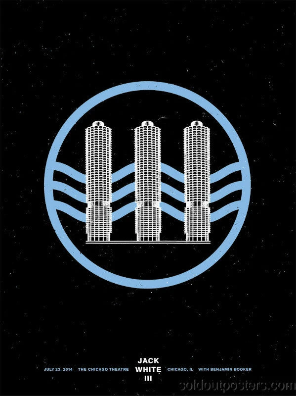 Chicago, IL Jack White - 2014 Matthew Jacobson Camilo Medina Poster Print Chicago Theatre