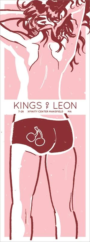Kings Of Leon - 2017 Paul Maybury Poster Mansfield, MA Xfinity Center