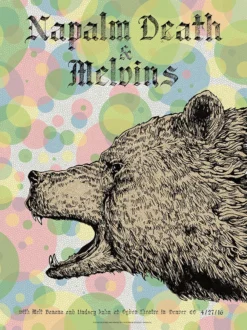 Melvins - 2016 Fugscreens Studios Poster Denver 4/27