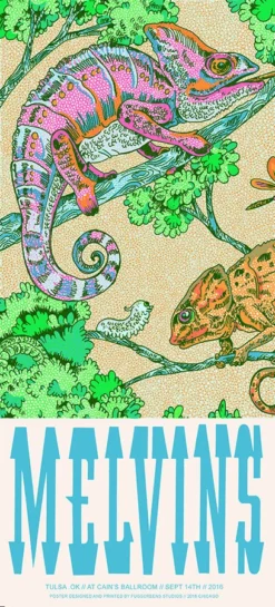 Gig Posters Melvins - 2016 Fugscreens Studios Poster 9/14 Tulsa Cain's