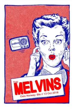 Melvins - 2018 Fugscreens Studios Poster Oslo, Norway Gig Posters