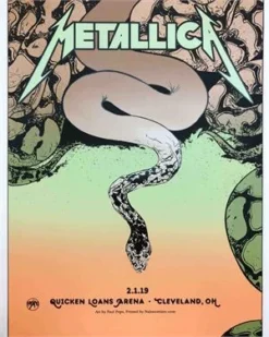 Gig Posters Metallica - 2019 Paul Pope Poster Cleveland, OH Quicken Loans