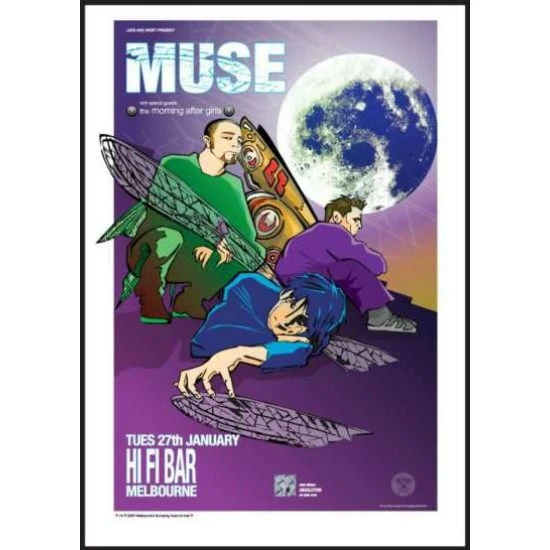 Muse - 2004 Rhys Cooper Poster Melbourne, AUS