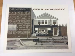 SXSW Send Off Party - 2013 Dan MacAdam Crosshair Poster Chicago, IL The Hideout