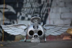 Skully - 2016 David Welker SILVER Statue Vinyl Sculpture Art Prints