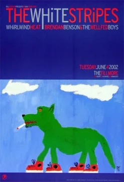 The White Stripes - 2002 Dave Kaplan Poster The Fillmore San Fran 1st